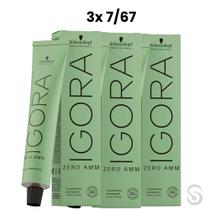 Igora Zero Amm 3x7/67 Louro Médio Marrom Cobre 60ml