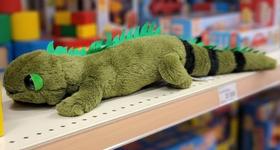 Iguana De Pelúcia Réptil Verde 60cms
