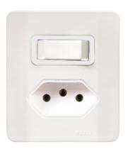 Iint.simp+tom.2p +t 20a 250v c/placa e caixa simp. bca