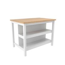 Ilha Cozinha Ditália 2 Prateleiras Branco CD-1019 cozy
