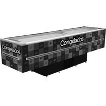 Ilha de Congelados Expositora 3 Metros Preta com Led Fricon 820 Litros - 220v
