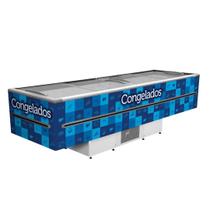 Ilha Expositora p/ Congelados e Resfriados 1163 Litros Fricon Iced1163 2v0017 Azul c/ Led220v