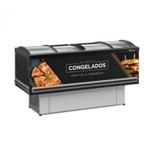 Ilha Expositora para Congelados Gelopar 1,90m Vidro Curvo Preta Dupla Ação Standard GESV 190C PR 220v Ilha Expositora para Congelados Gelopar 1,90m Vidro Curvo Preta Dupla Ação Standard GESV 190C PR 220v