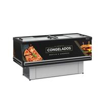 Ilha Expositora para Congelados Gelopar 1,90m Vidro Reto Preta Dupla Ação Standard GESV 190R PR 220v Ilha Expositora para Congelados Gelopar 1,90m Vidro Reto Preta Dupla Ação Standard GESV 190R PR 220v