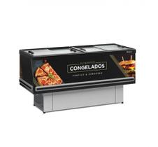 Ilha Expositora para Congelados Gelopar 1,90m Vidro Reto Preta Dupla Ação Standard GESV 190R PR 220v Ilha Expositora para Congelados Gelopar 1,90m Vidro Reto Preta Dupla Ação Standard GESV 190R PR 220v