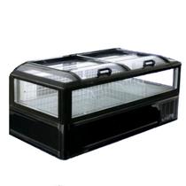 Ilha Modular Premium de Canto 1,85m para Congelados Linha Suprema Full Glass RF315 Black Piano Frilux