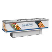 Ilha Vidro Reto GESV290R Gelopar Ilha 2,89m Vidro Reto Branca Adesivada 220v