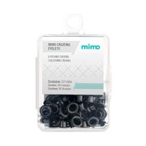 Ilhós Mimo Creating - Redondo - Preto - 4,5 mm - 50 Unids