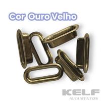 Ilhós Oval 17mm - Cor Ouro Velho 1.000un P10C