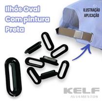 Ilhós Oval 20MM - Cor Preto 1.000un