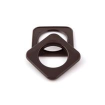 Ilhós Para Cortina Quadrado Imbuia 28mm Pacote 50 Pares