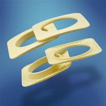 Ilhós Para Cortina Quadrado Marfim 45mm Para Varão 28mm - 25 Pares