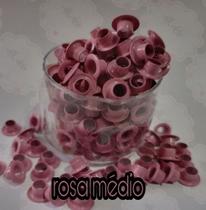 Ilhos Scrap Aluminio Rosa Médio 500 Pçs Nº54 P/ Crop E Alicates