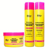 Ilike crescimento absoluto KIT 3 produtos Shampoo Condicionador e Mascara