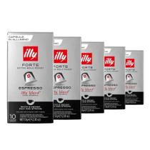 Illy Nespresso Kit 50 Cápsulas, Café Italiano Blend Forte