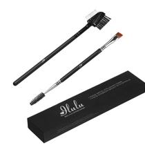 iLuLu Metal Eyelash Comb e Escova de Sobrancelhas com Spoolie, 2 Peças Ferramentas de Maquiagem Profissionais Melhor Conjunto Para Delineador, Define Lash & Brow Cosmetics