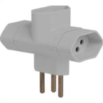 Ilumi Pino 3 Saida 2P+T Cinza 1225 - Kit C/10 Pc Ilumi Pino 3 Saida 2P+T Cinza 1225 - Kit C/10 Pc