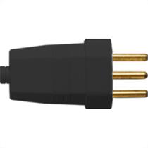 Ilumi Pino Macho 2P+T Preto 1407 - Kit C/10 Pc