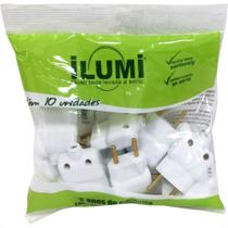 Ilumi Pino Pr.Cabo 2P Br 10A 14240 - Kit C/10 Pc