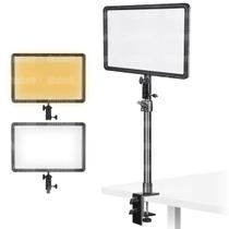 Iluminação Bancada Painel Led Godox 260c Bicolor 30w + Suporte De Mesa E Fonte