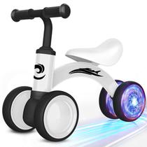 Iluminação colorida Balance Bike Gamfeiny de 1 ano com assento macio