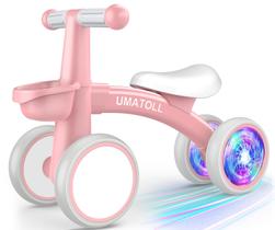 Iluminação colorida Balance Bike Umatoll para menina de 1 a 2 anos