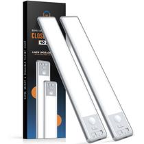 Iluminação de gabinete com sensor de movimento Reoshine 40 LED 1800mAh, pacote com 2 Iluminação de gabinete com sensor de movimento Reoshine 40 LED 1800mAh, pacote com 2