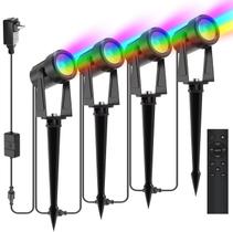Iluminação de paisagem externa SUNTHIN RGBW Color Changing, pacote com 4 Iluminação de paisagem externa SUNTHIN RGBW Color Changing, pacote com 4