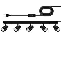Iluminação de trilhos de teto Bricosmocon 30 LED 5 vias preta