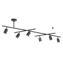 Iluminação de trilhos GLOBE Electric 59829 64 6 luzes em preto fosco Iluminação de trilhos GLOBE Electric 59829 64 6 luzes em preto fosco