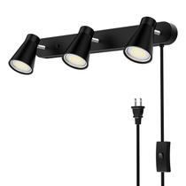 Iluminação de trilhos HURYEE Plug-in 3 Luminária preta/branca Iluminação de trilhos HURYEE Plug-in 3 Luminária preta/branca