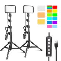 Iluminação de vídeo fotográfica RGB Torjim com tripé ajustável Iluminação de vídeo fotográfica RGB Torjim com tripé ajustável