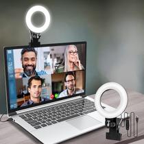 Iluminação de videoconferência, iluminação de webcam, anel de luz para monitor, iluminação de chamadas com zoom, trabalho remoto, ensino à distância, transmissão automática e transmissão ao vivo, computador e laptop Iluminação de videoconferência, iluminação de webcam, anel de luz para monitor, iluminação de chamadas com zoom, trabalho remoto, ensino à distância, transmissão automática e transmissão ao vivo, computador e laptop