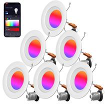 Iluminação embutida inteligente Rollin Light de 4 polegadas 9W 750LM - pacote com 6