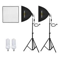Iluminação Estúdio com Softbox 50x50 220v + 2 Lâmpadas 5400k + 2 Tripés Iluminação Estúdio com Softbox 50x50 220v + 2 Lâmpadas 5400k + 2 Tripés