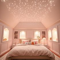 Iluminação Fibra Ótica 500 Pontos Branco Efeito Estrelado Decoração Com Garantia Iluminação Fibra Ótica 500 Pontos Branco Efeito Estrelado Decoração Com Garantia