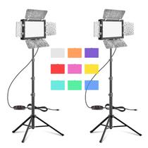 Iluminação fotográfica EMART LED Studio com suporte de tripé, 2 pacotes