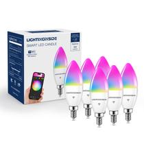 Iluminação inteligente de lâmpada interna do candelabro 6W E12 LED 6 unidades Iluminação inteligente de lâmpada interna do candelabro 6W E12 LED 6 unidades
