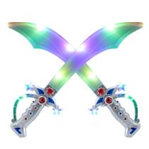 Iluminação LED Pirate Swords JOYIN 2 Deluxe de 19,5 cm para crianças Iluminação LED Pirate Swords JOYIN 2 Deluxe de 19,5 cm para crianças