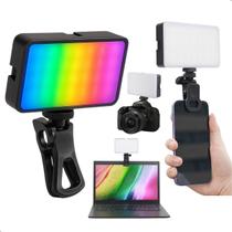Iluminação Led Portátil RGB para Celular Notebook