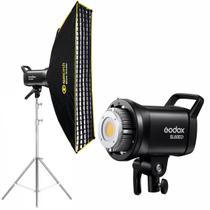 Iluminação Led Softbox Fino 30x120cm Godox Sl60ii D com Tripé Inox