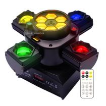 Iluminação Moving 360º com Efeitos RGBW e Lasers Ideal para Festas e Baladas ONLP507