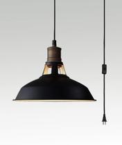 Iluminação pendente CLAXY Industrial Plug-in Barn Black