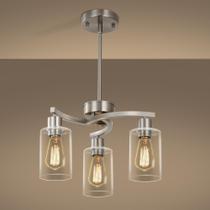 Iluminação pendente CNRATYE Brushed Nickel 3 luzes Kitchen