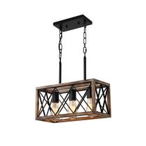 Iluminação pendente KEESFU Farmhouse Kitchen Island 3 Lights Iluminação pendente KEESFU Farmhouse Kitchen Island 3 Lights