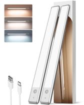 Iluminação sob o gabinete EZVALO 42cm 4000mAh 145 LED, pacote com 2