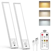 Iluminação sob o gabinete, pacote com 2 sensores de movimento recarregáveis LENOMA