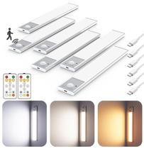 Iluminação sob o gabinete Skairipa 8 Ultrafina de 3 cores em temperatura