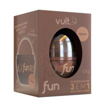 Iluminador 3 em 1 Fun Dourado Radiante 6,5g - Vult