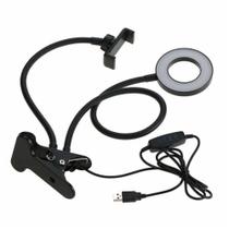 Iluminador Anel Luz Articulado Ring Light Led Garra Celular